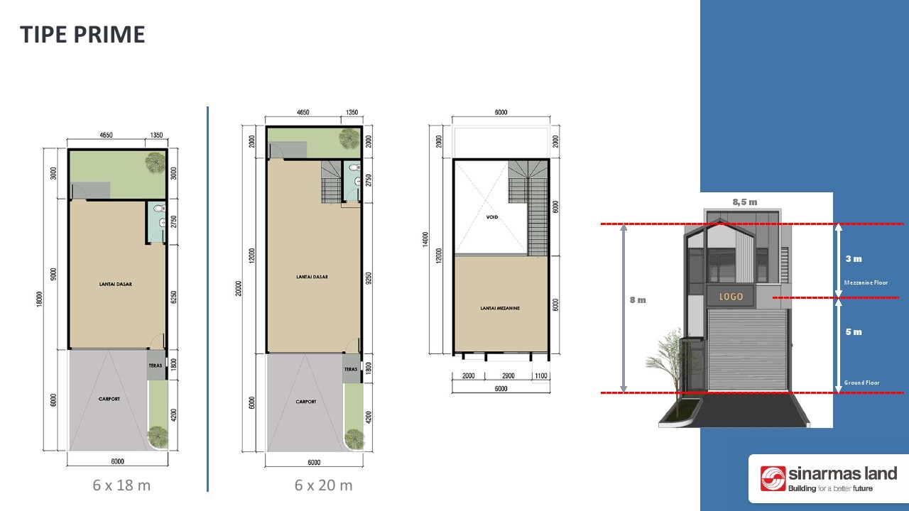 layout gudang taman tekno X bsd lebar 6