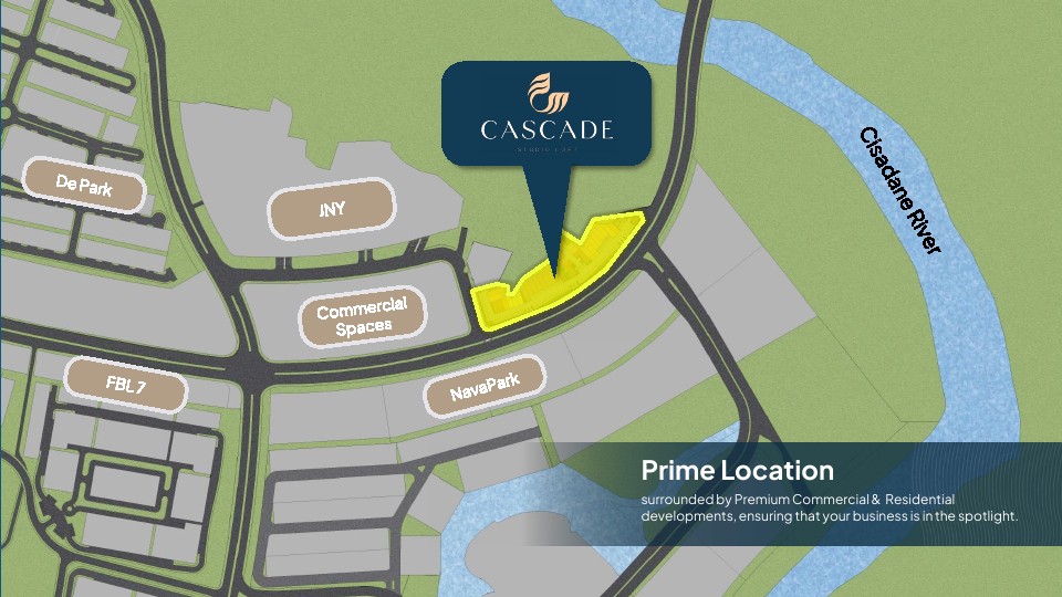 peta lokasi cascade studio loft