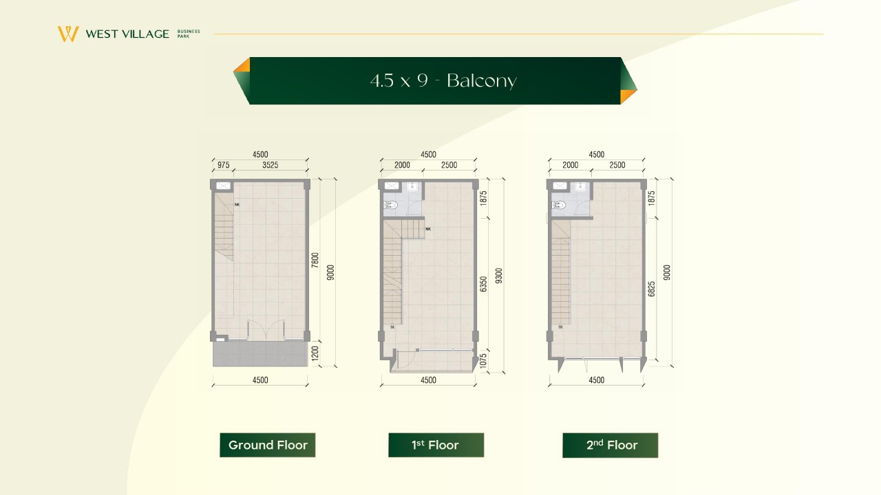 layout ruko west village balcony